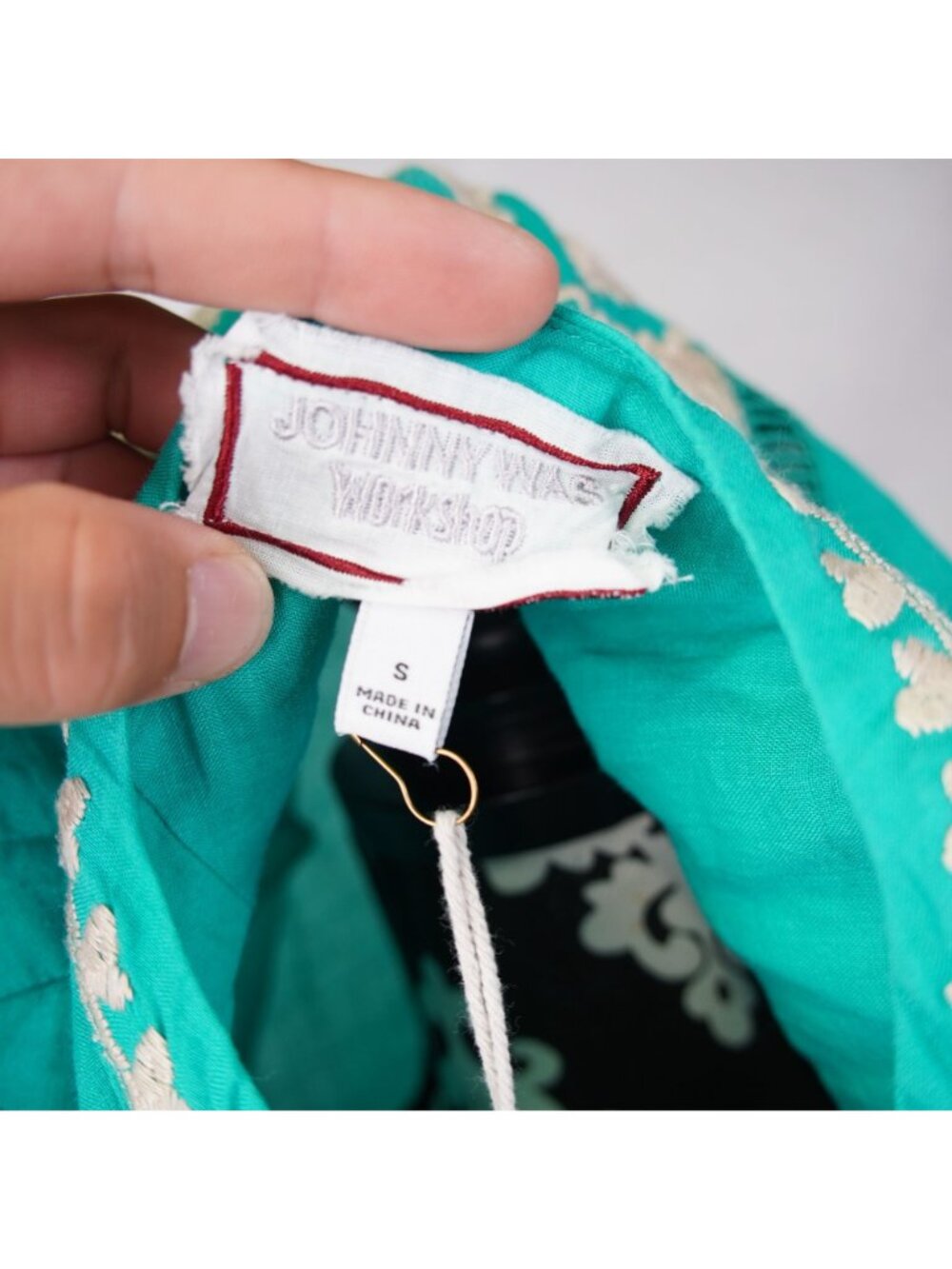 Johnny Was Workshop Western Trim Henley Dress Turquoise Size S NWT Embroidered - Picture 8 of 11